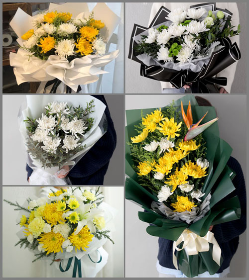 江苏扬州仪征市十二圩办事处红旗村白事花束代送